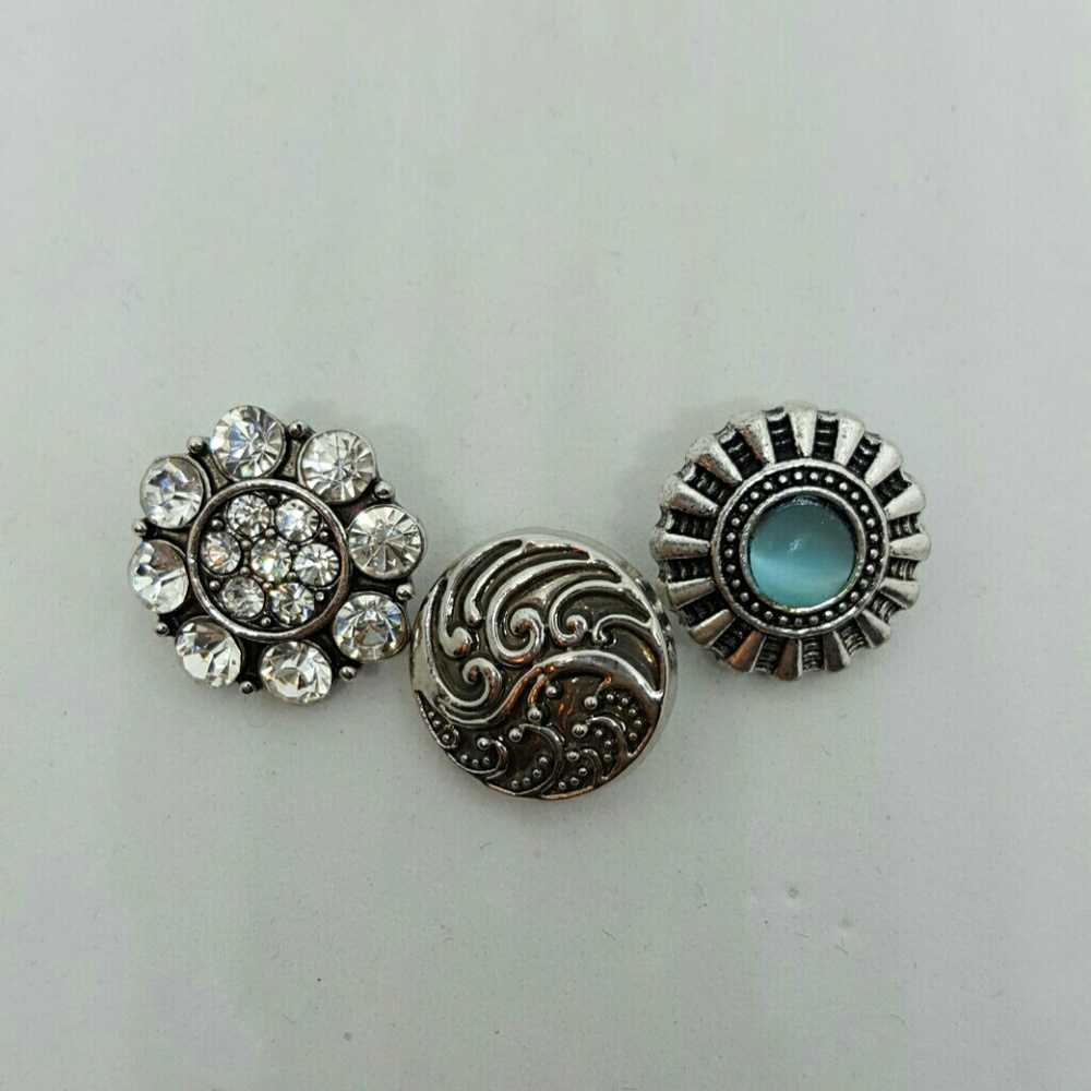 3 snap charms for snap bracelet